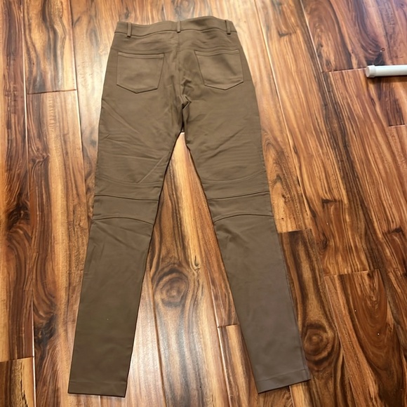 New- Absolu Paris Women's Faux Leather Stretchy Pants / Leggings- zipper front - Picture 5 of 5